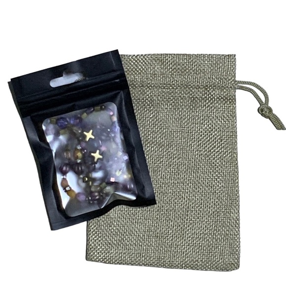 Regal 3 Cross Bracelet Purple Amethyst February Birthstone Religious Beaded - Picture 4 of 16